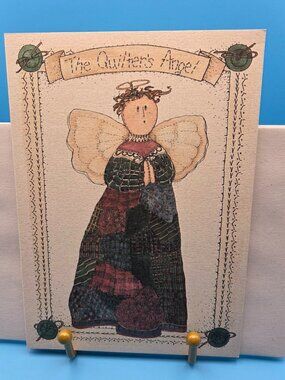 Vintage Saltbox Illustrations Note Cards Quilters Angel - 3 With Envelopes NWT